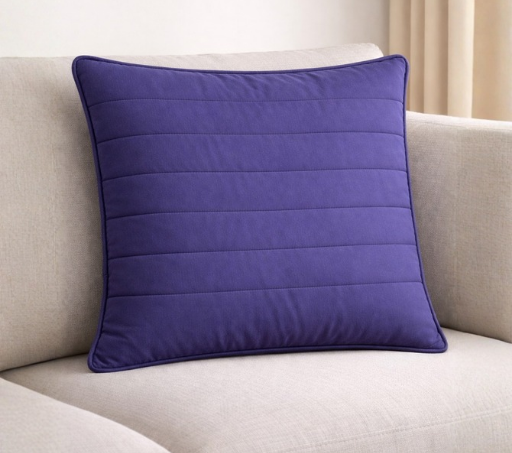 Indigo Grid Cushion Cover