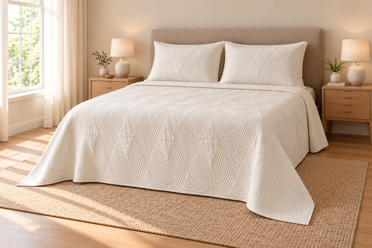 Premium Bedspread Collection - Ivory