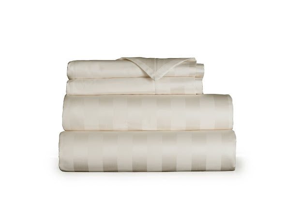 550 TC Stripes Collection - Pearl White