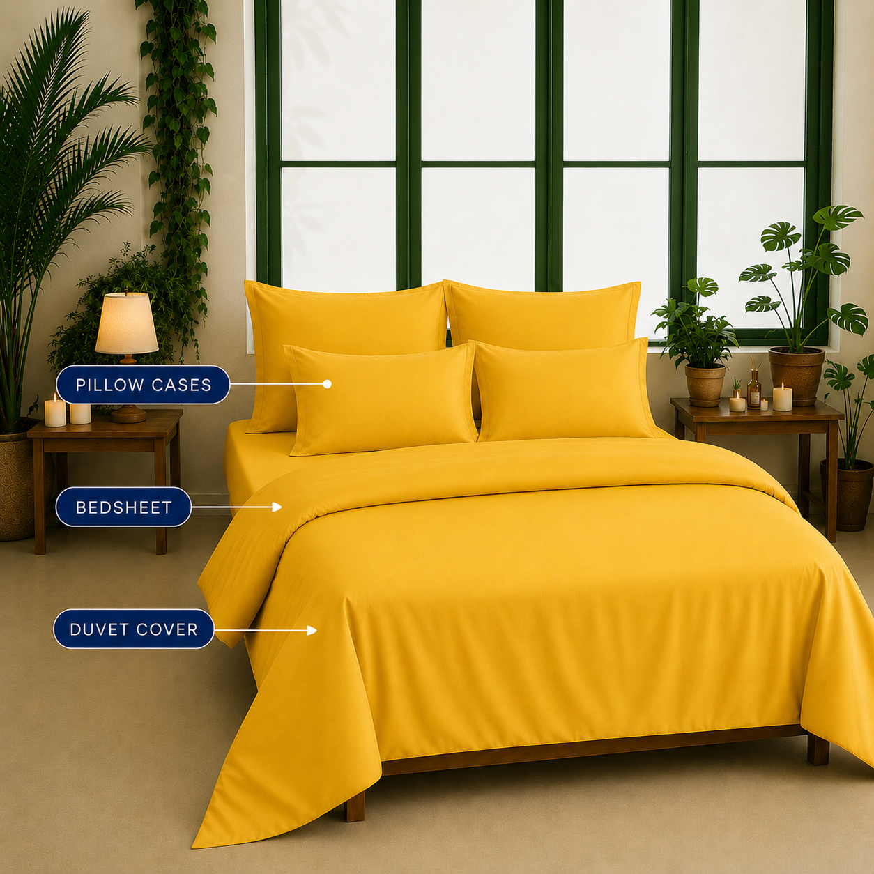 Bamboo Collection - Golden Hour | Duvet Cover with Pillowcases