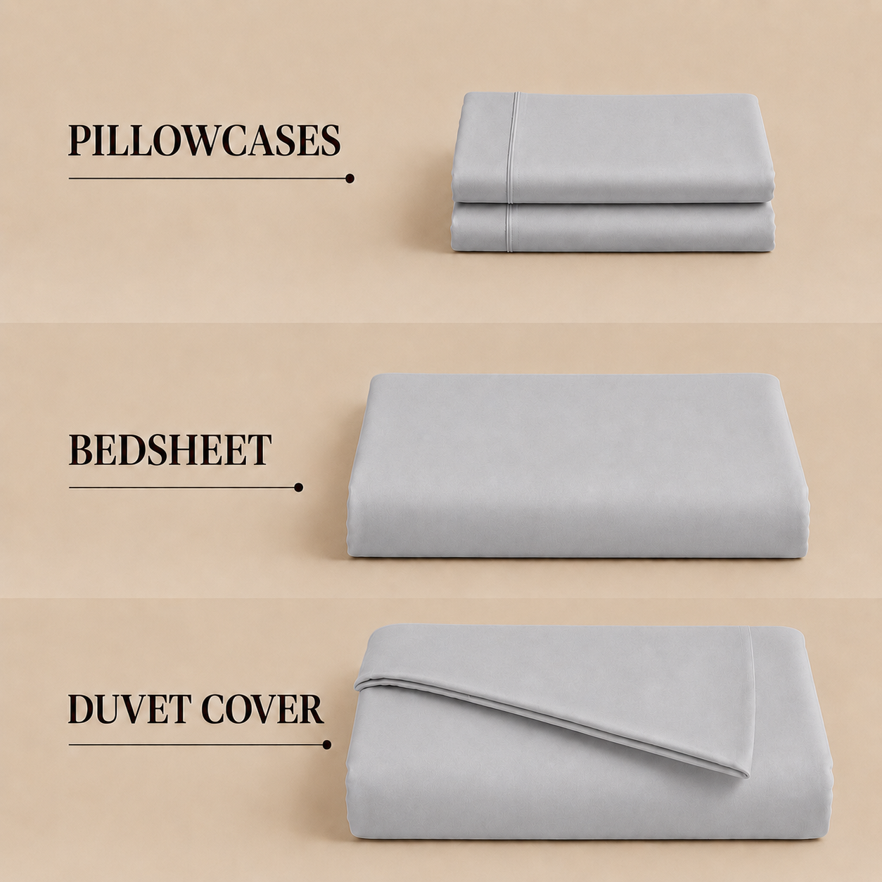 Eucalyptus Collection - Sterling Silver | Duvet Cover with Pillowcases