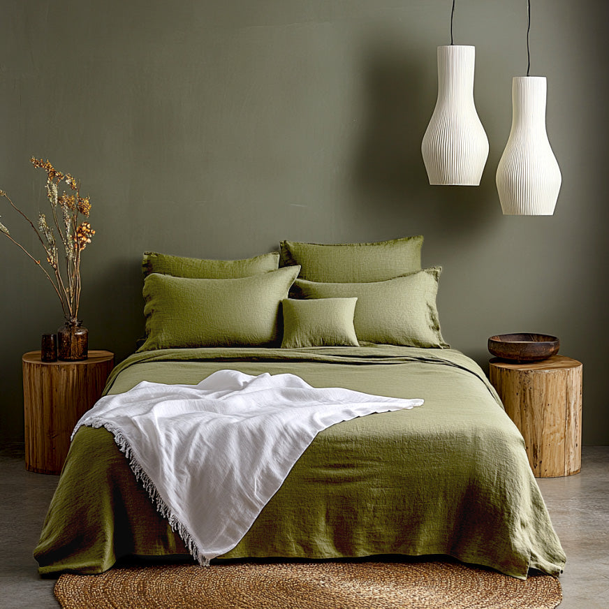 Linen Collection- Matcha Green