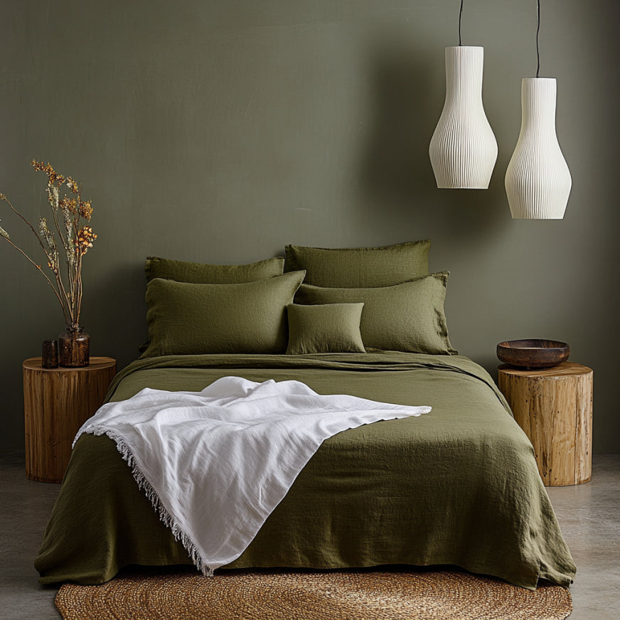 Linen Collection - Forest Green