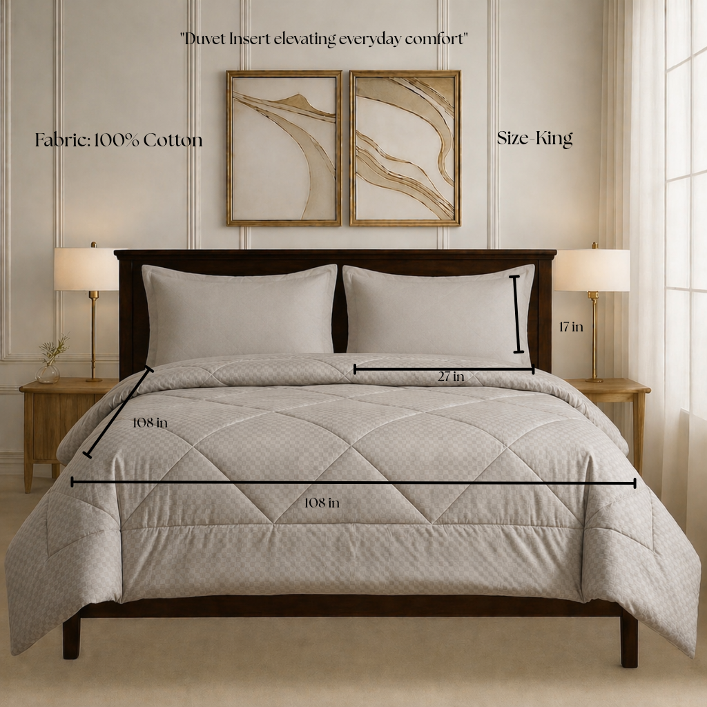 Jacquard Duvet Insert - Pearl Grey