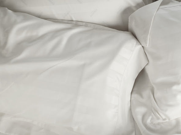 550 TC Stripes Collection - Pure Snow