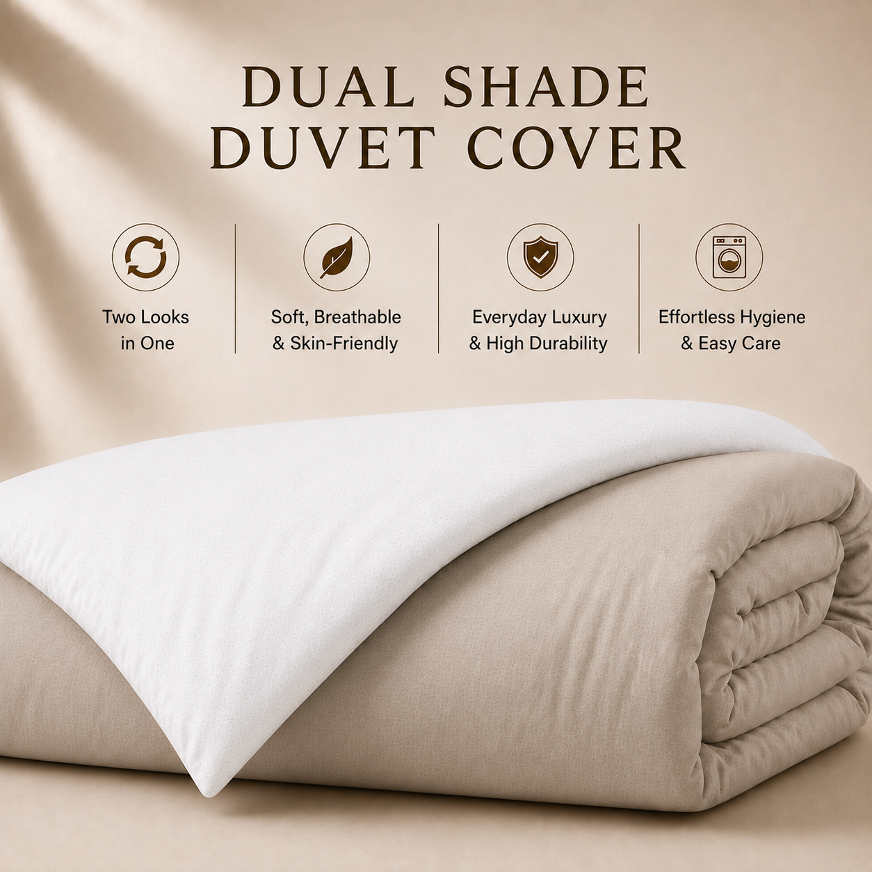 Bamboo Collection - Duo Luxe - Desert Cloud | Bedsheet with Pillowcases