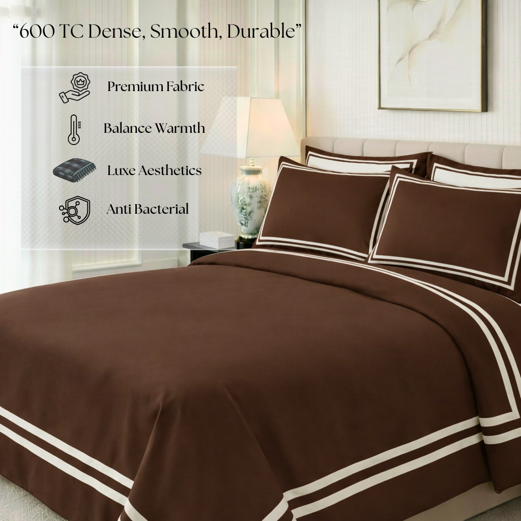 600 TC Pure Cotton Collection - Deep Mocha