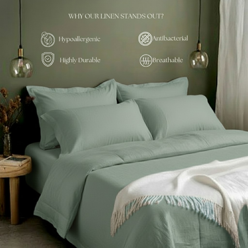 Linen Collection - Pistachio Green Dream