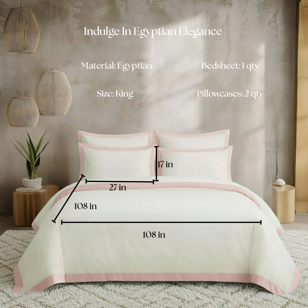 Egyptian Cotton - Border - Zen Classic Blush