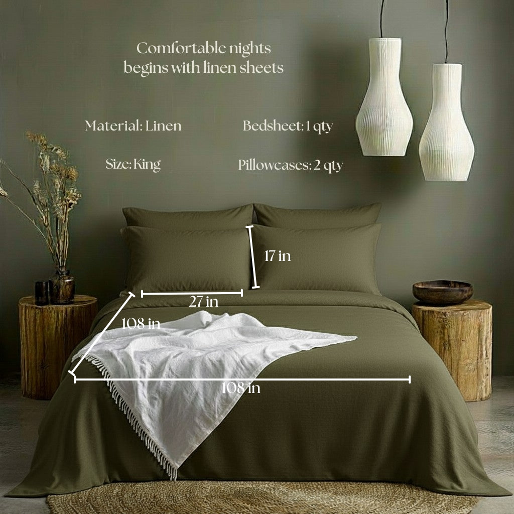 Linen Collection - Forest Green