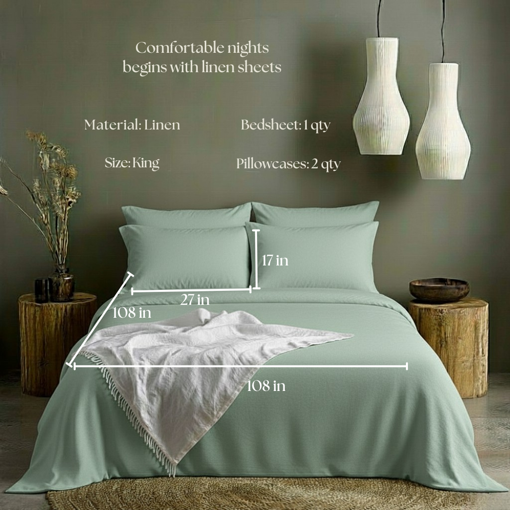 Linen Collection - Pistachio Green Dream