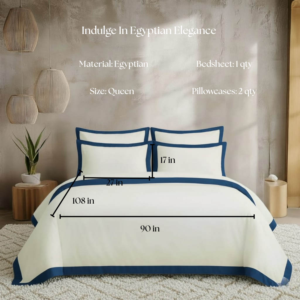 Egyptian Cotton - Border - Zen Classic Dark Blue