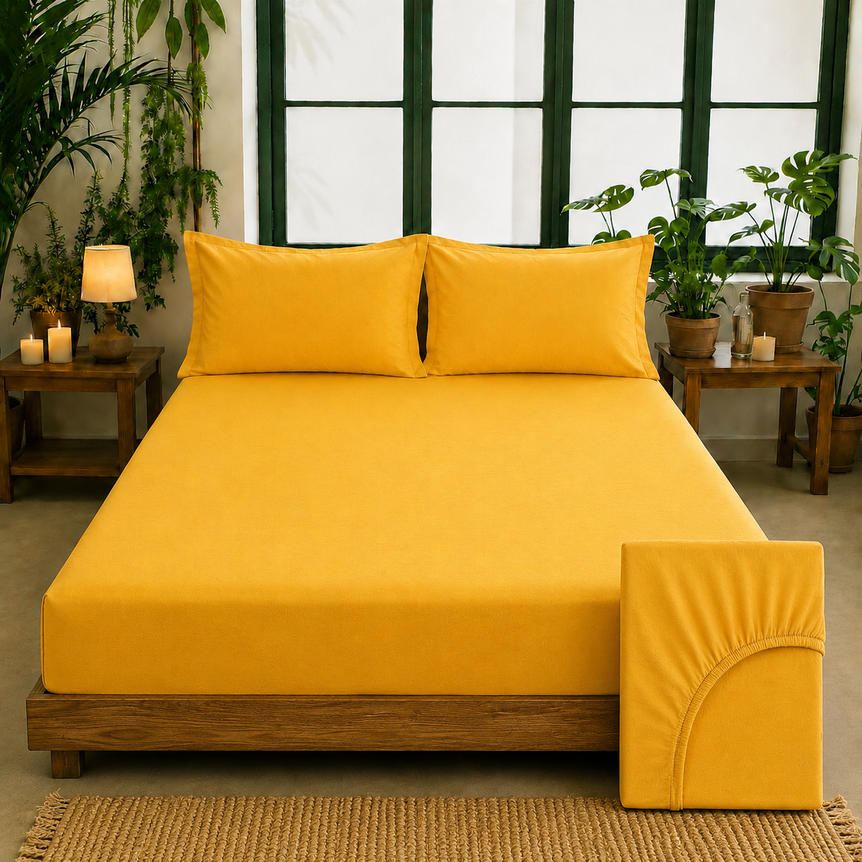 Bamboo Collection - Golden Hour | Bedsheet with Pillowcases