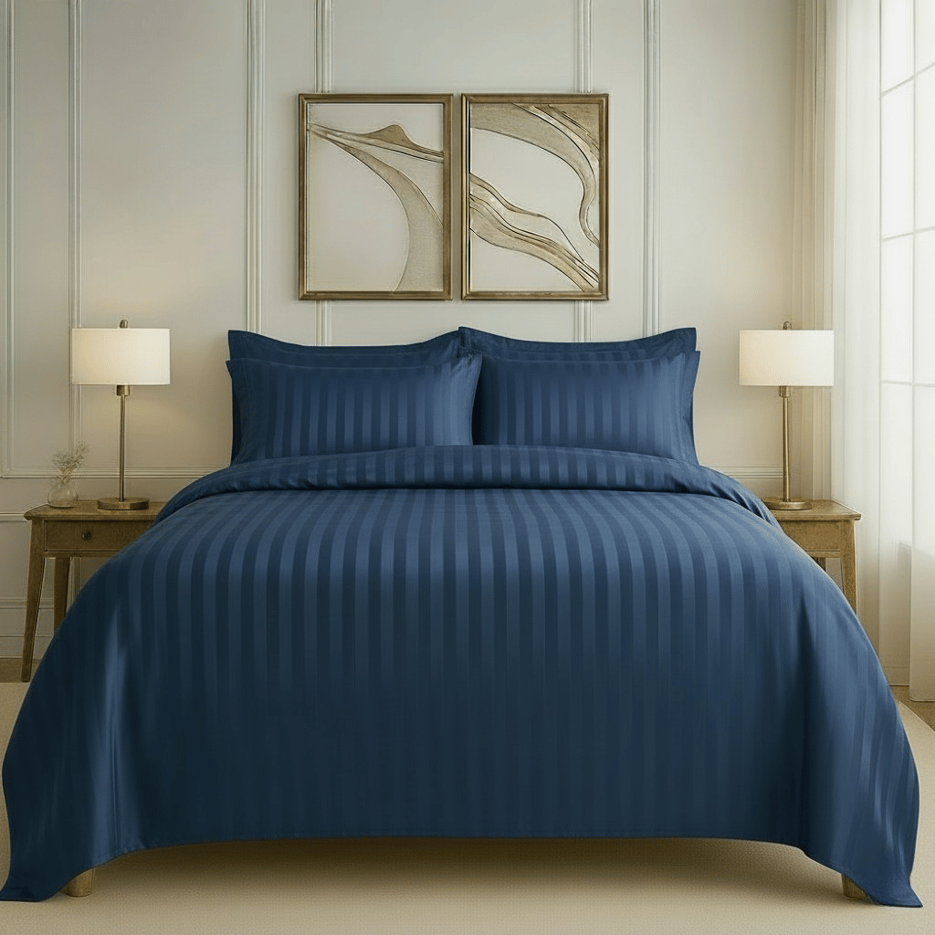 550 TC Stripes Collection - Midnight Navy