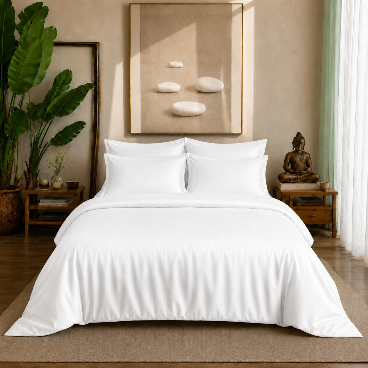 Eucalyptus Collection - Coconut White | Duvet Cover with Pillowcases
