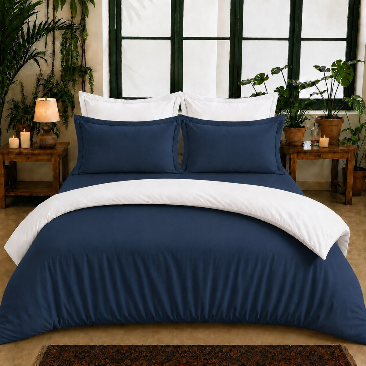 Bamboo Collection - Duo Luxe - Blue Pearl | Bedsheet & Duvet Cover with Pillowcases