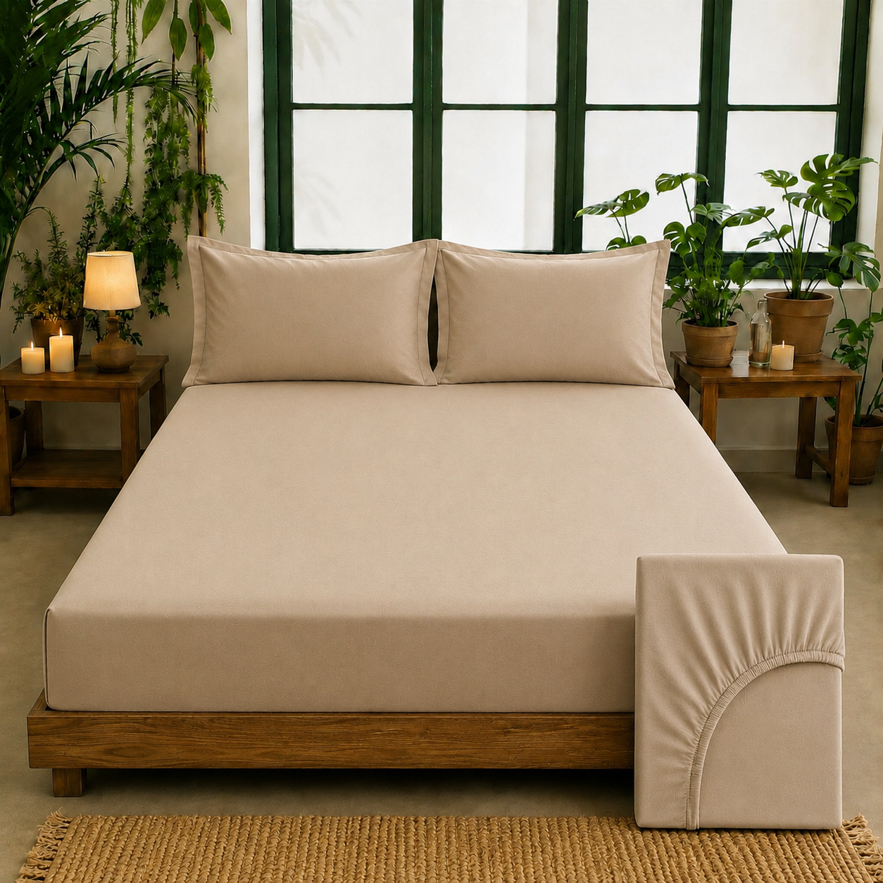 Bamboo Collection - Warm Taupe | Bedsheet with Pillowcases