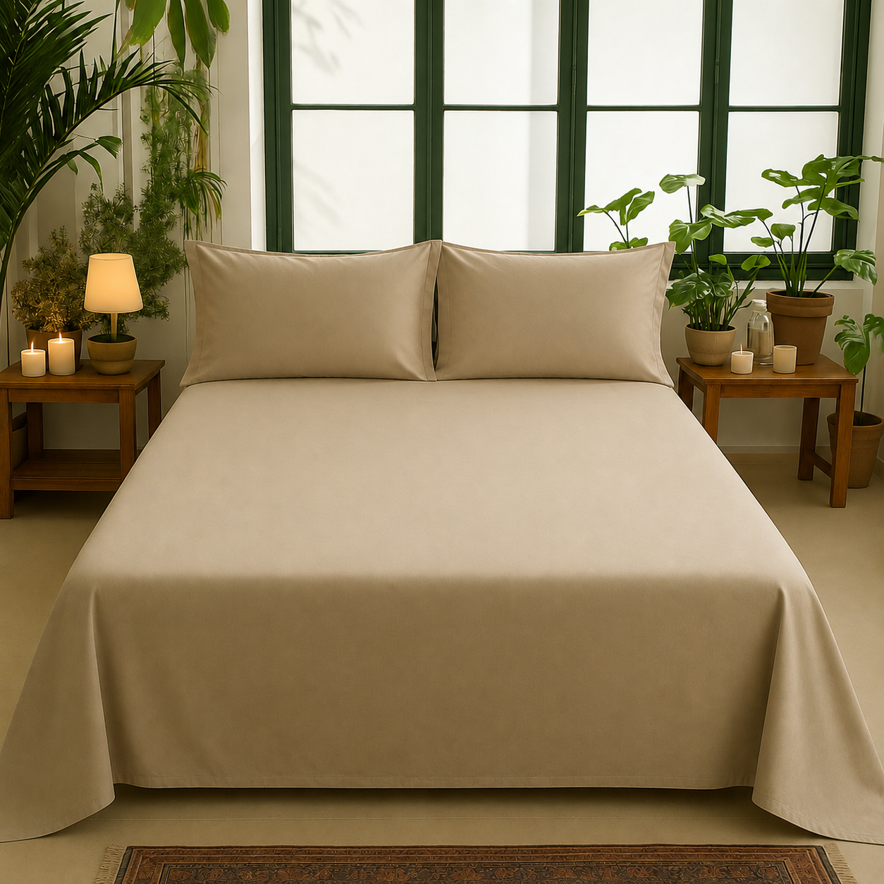 Bamboo Collection - Warm Taupe | Bedsheet with Pillowcases