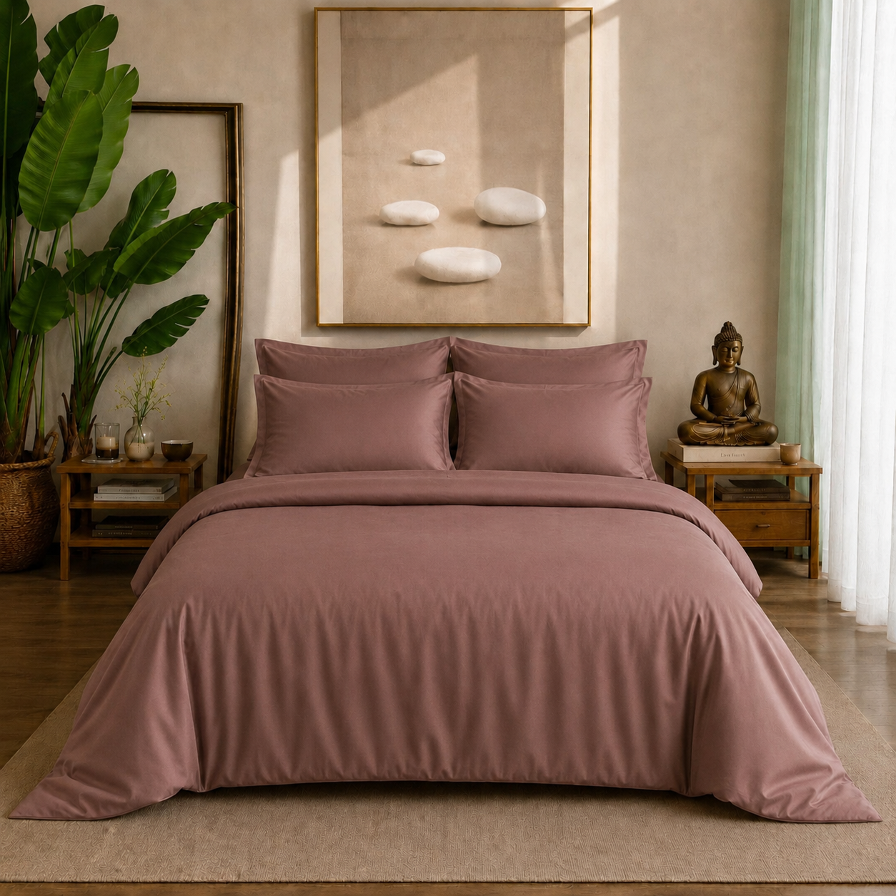 Eucalyptus Collection - Mushroom | Duvet Cover with Pillowcases