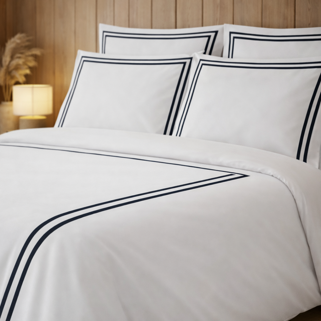 800 TC Pure Cotton Collection - Blue Crest