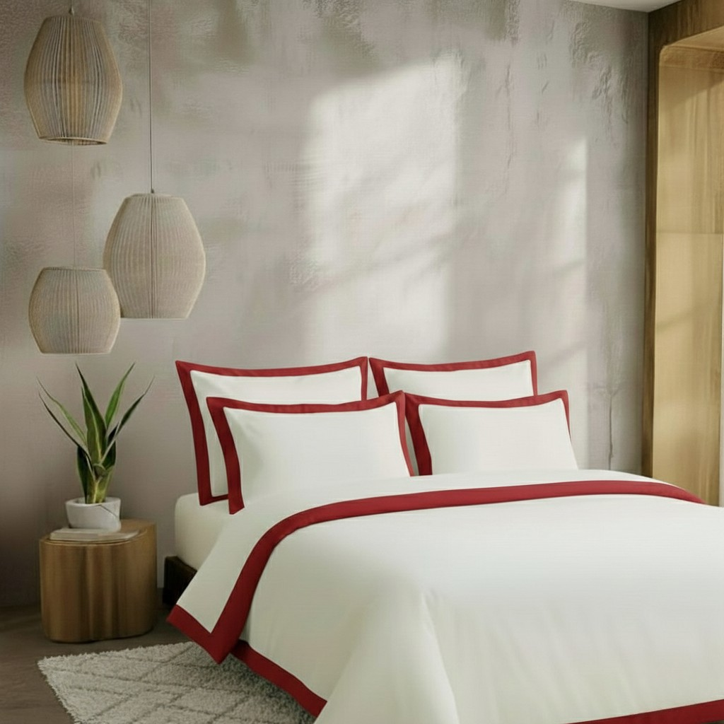 Egyptian Cotton - Border - Zen Classic Red