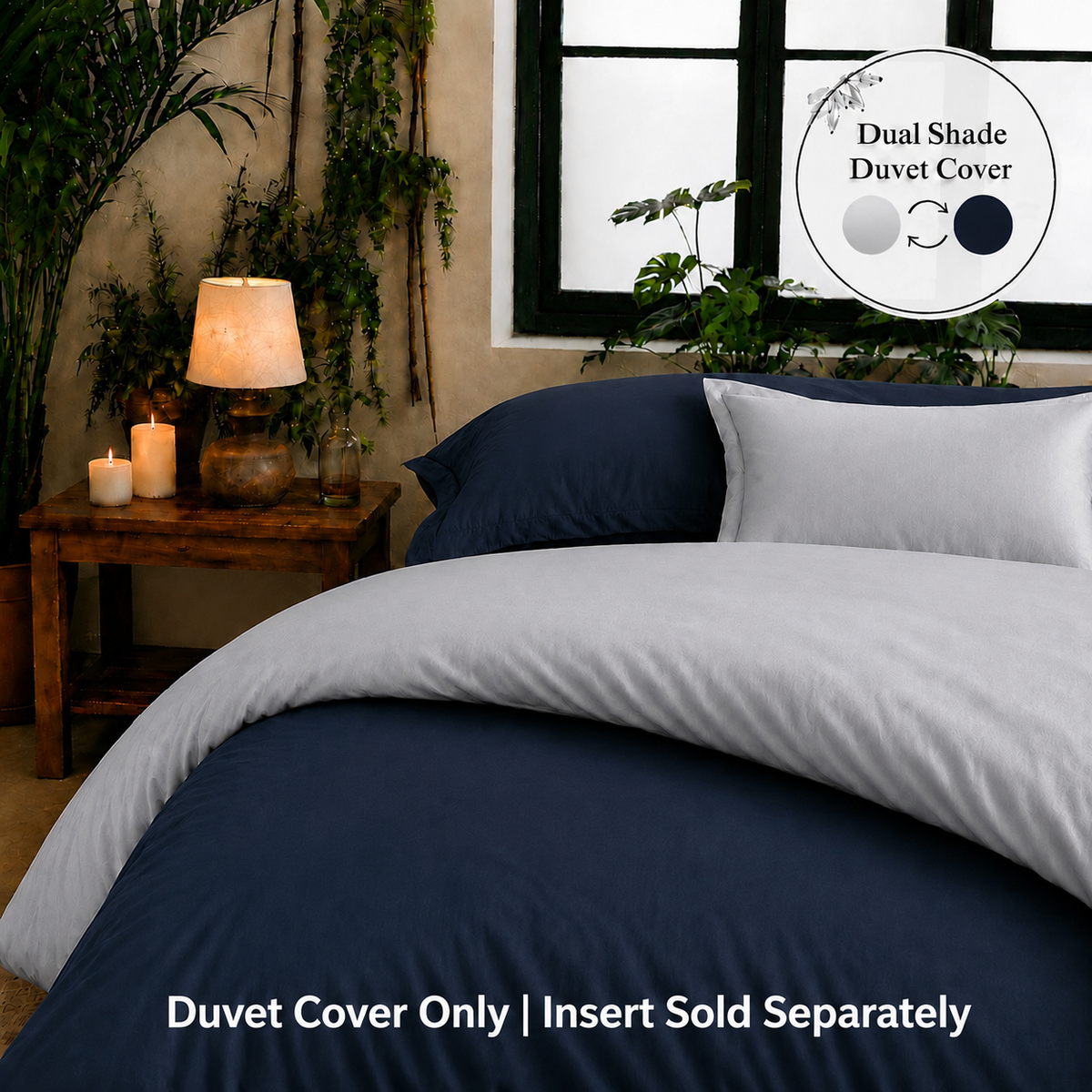 Bamboo Collection - Duo Luxe - Moonlit Navy | Bedsheet with Pillowcases