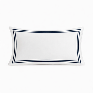 800 TC Pure Cotton Collection -Merrowing - Blue Crest | Bedsheet with Pillowcases