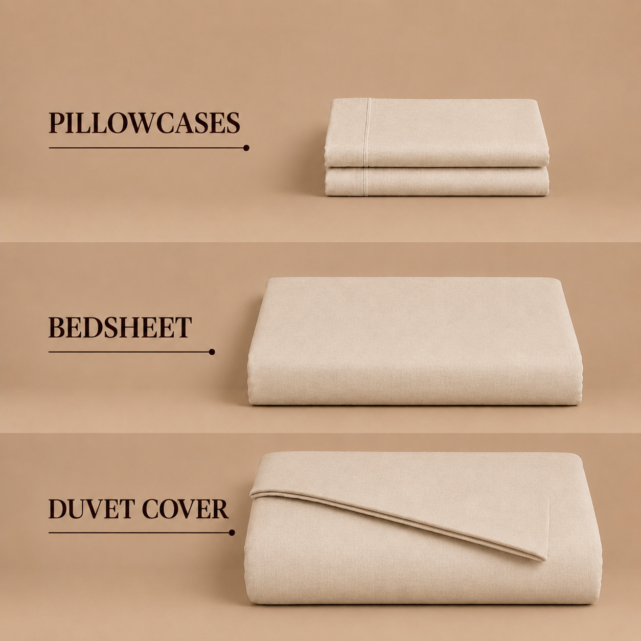 Linen Collection - Raw Oats | Bedsheet with Pillowcases
