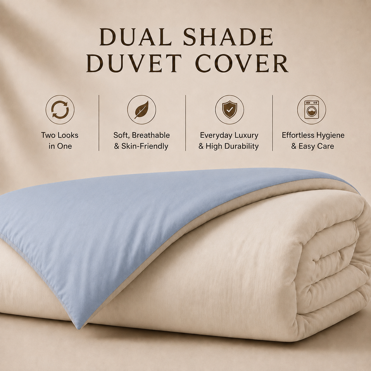Eucalyptus Collection - Duo Luxe - Blue Pearl | Bedsheet with Pillowcases