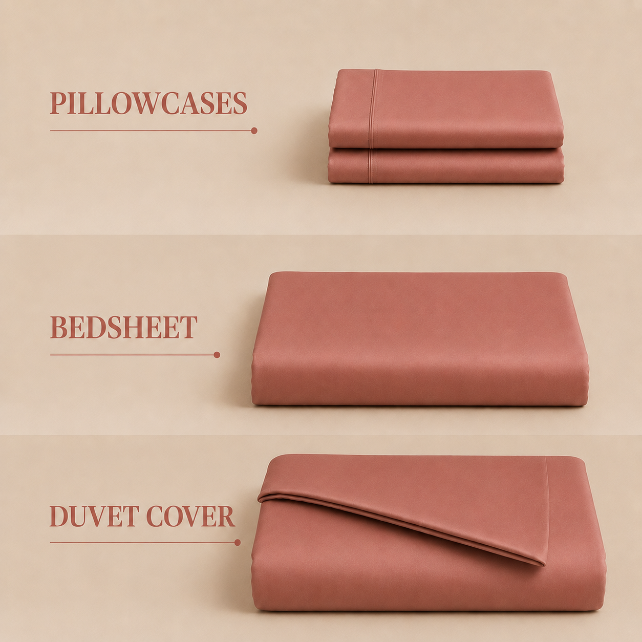 Eucalyptus Collection - Peach Blossom | Bedsheet with Pillowcases