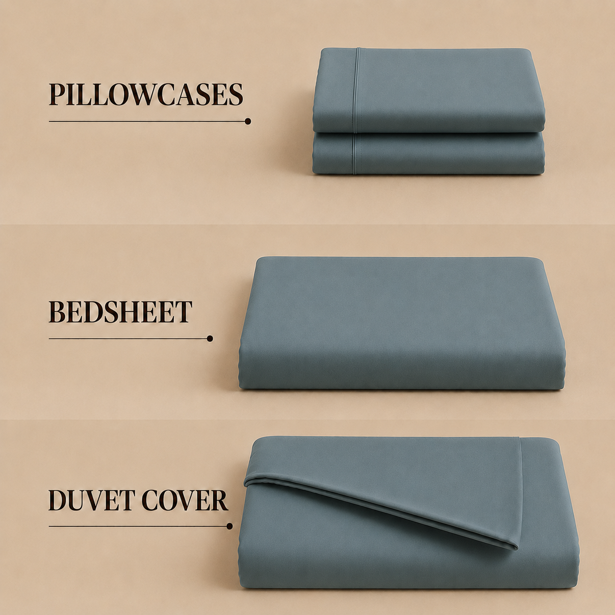 Eucalyptus Collection - Ash Teal | Bedsheet with Pillowcases