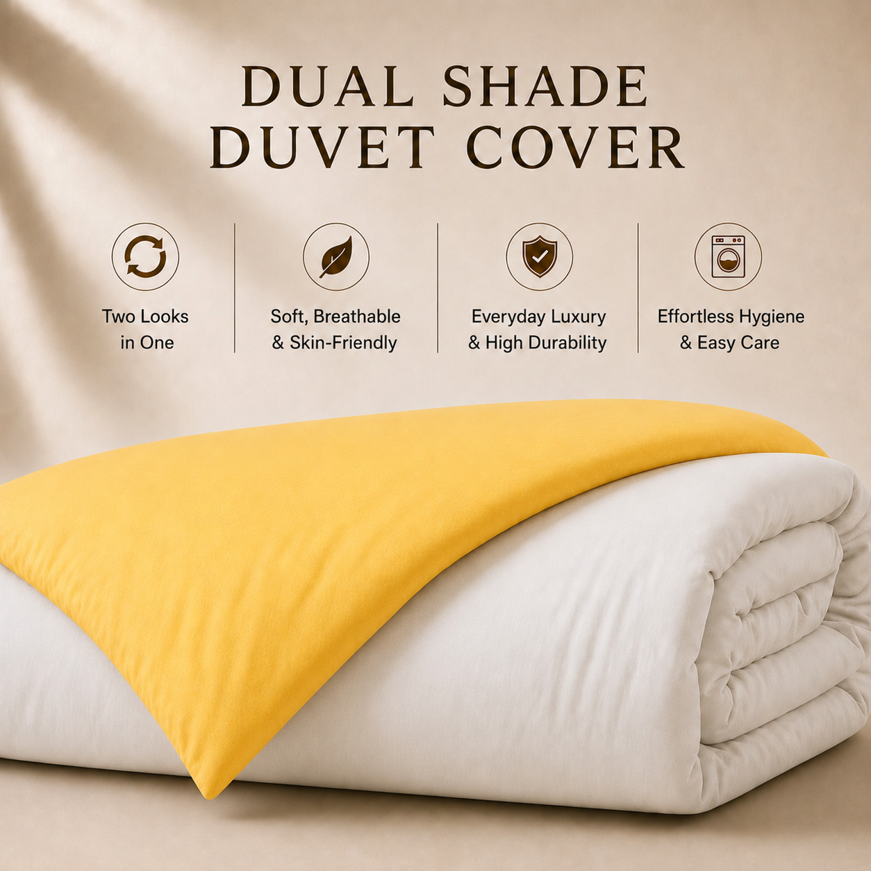 Bamboo Collection - Duo Luxe - Sunlit Glow | Bedsheet & Duvet Cover with Pillowcases