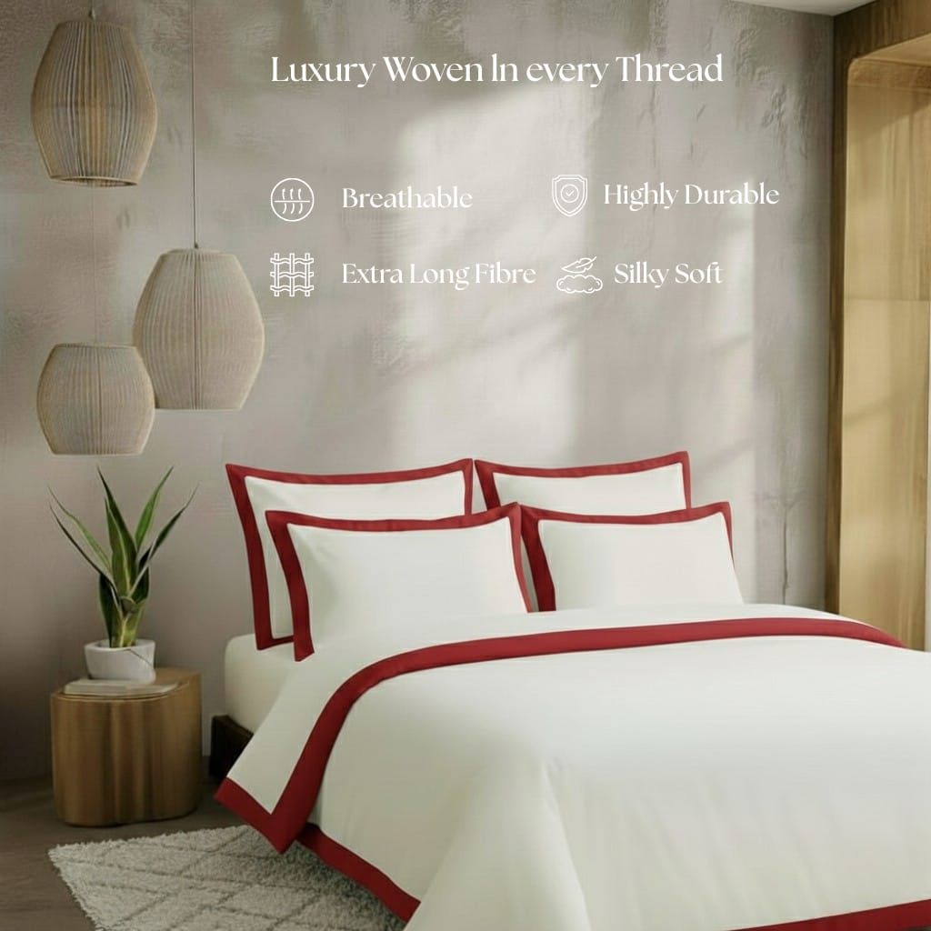 Egyptian Cotton - Border - Zen Classic Red