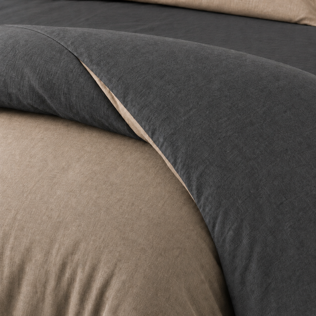 Linen Collection - Duo Luxe - Dusk Stone | Duvet Cover with Pillowcases