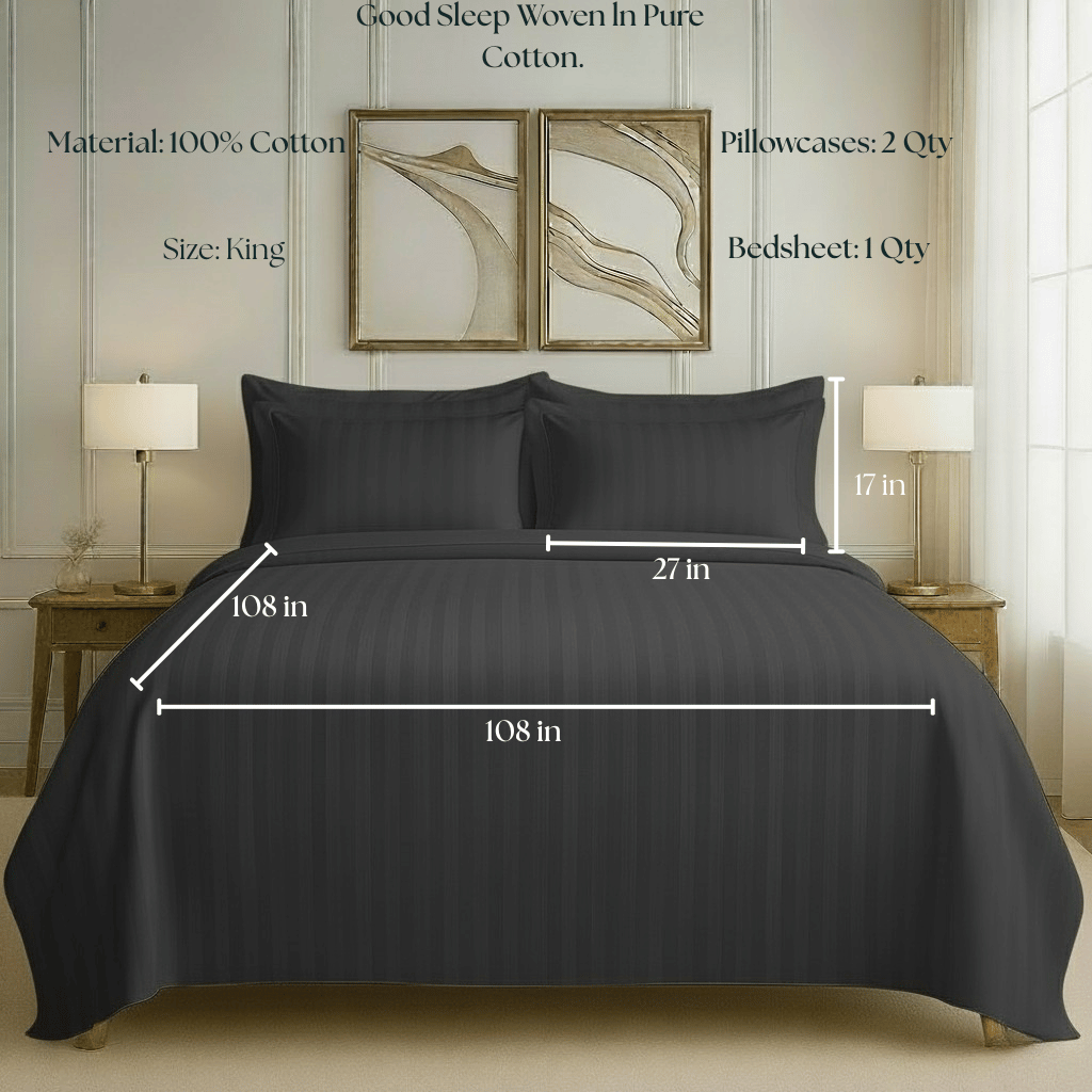 550 TC Stripes Collection - Dark grey