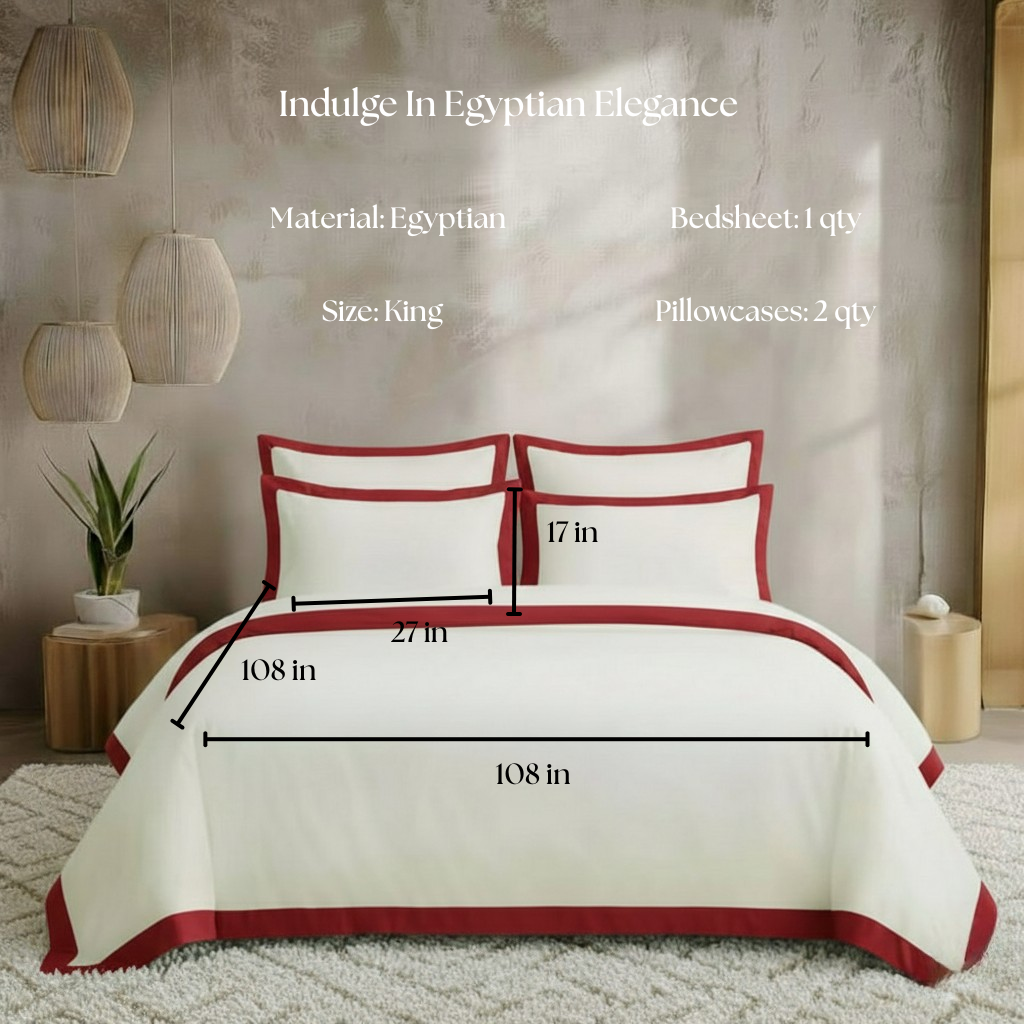 Egyptian Cotton - Border - Zen Classic Red