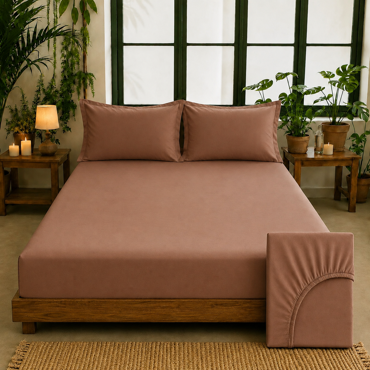 Bamboo Collection - Caramel Bronze | Bedsheet with Pillowcases