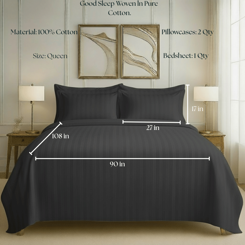 550 TC Stripes Collection - Dark grey