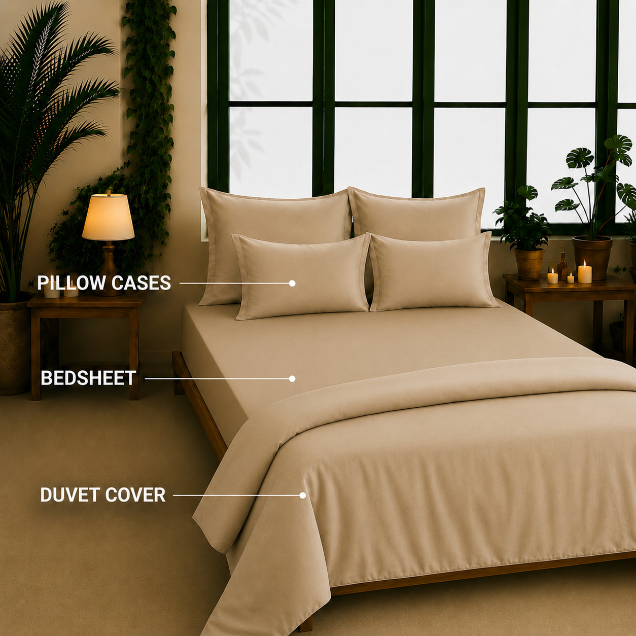 Bamboo Collection - Warm Taupe | Duvet Cover with Pillowcases
