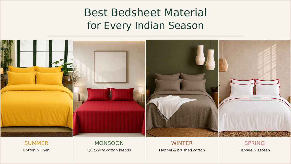 Best Bedsheet Material for Every Indian Season