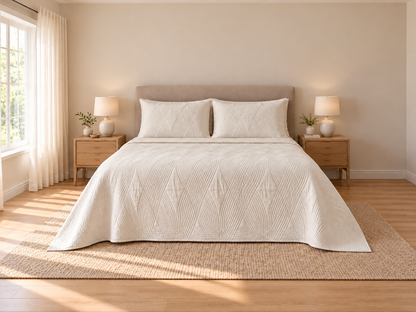 Premium Bedspread Collection - Ivory