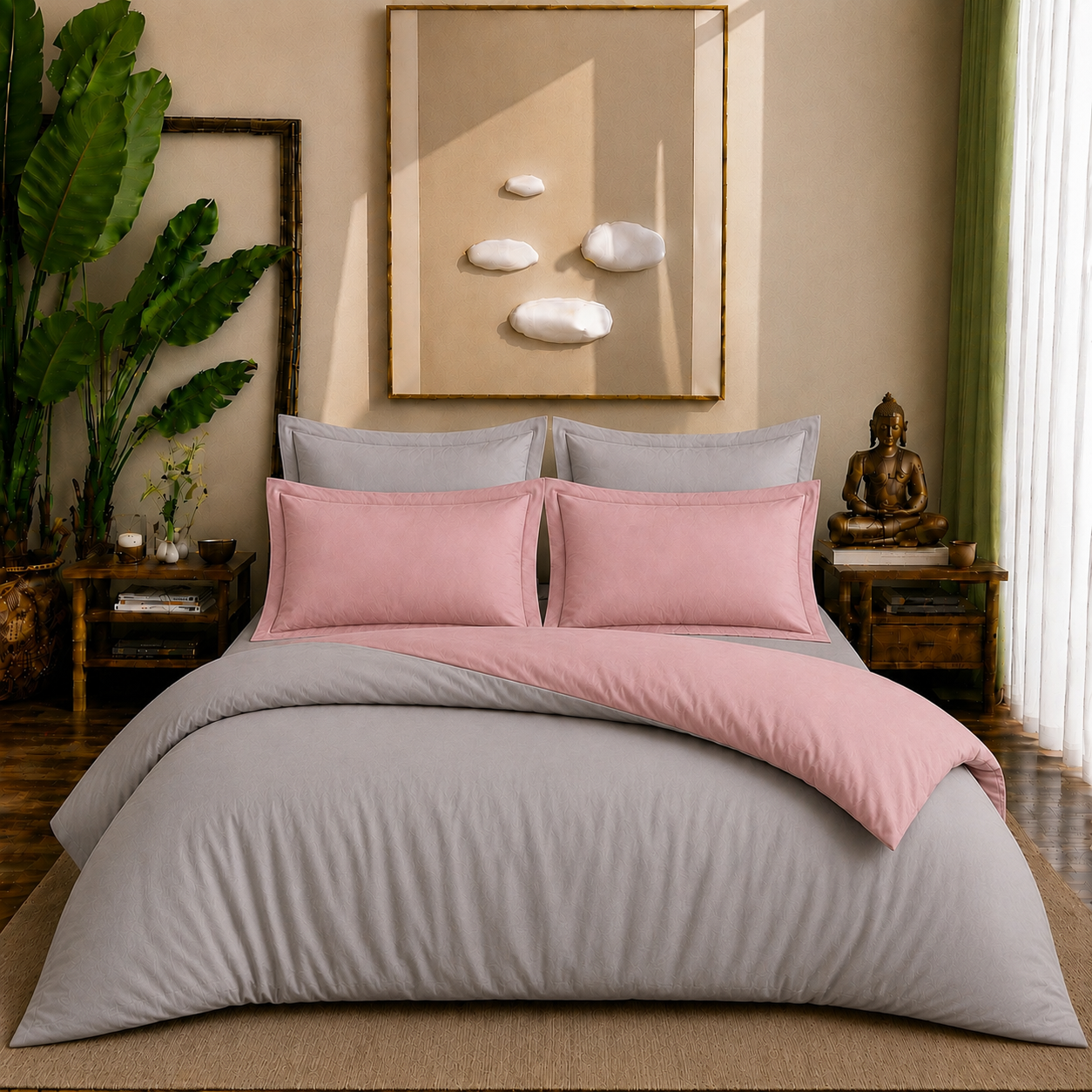 Eucalyptus Collection - Duo Luxe - Rose Mist | Bedsheet & Duvet Cover with Pillowcases