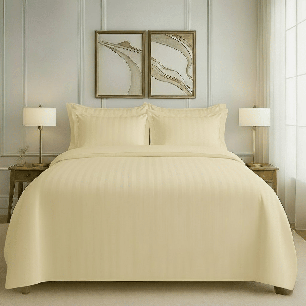 550 TC Stripes Collection - Lemon Whisper