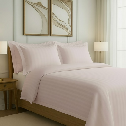 550 TC Stripes Collection - Blush Petal