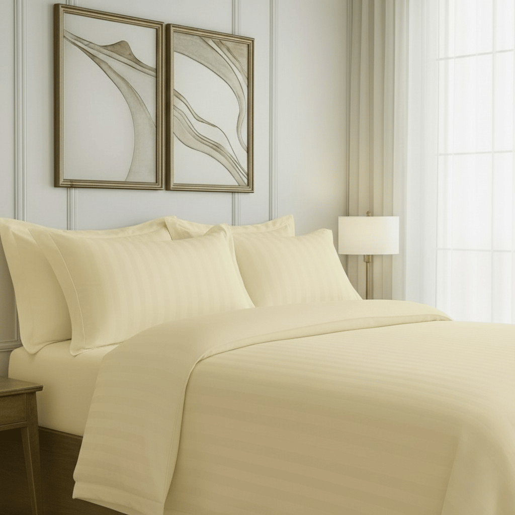 550 TC Stripes Collection - Lemon Whisper