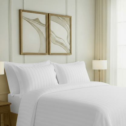 550 TC Stripes Collection - Pure Snow