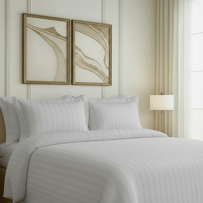 550 TC Stripes Collection - Silver Mist