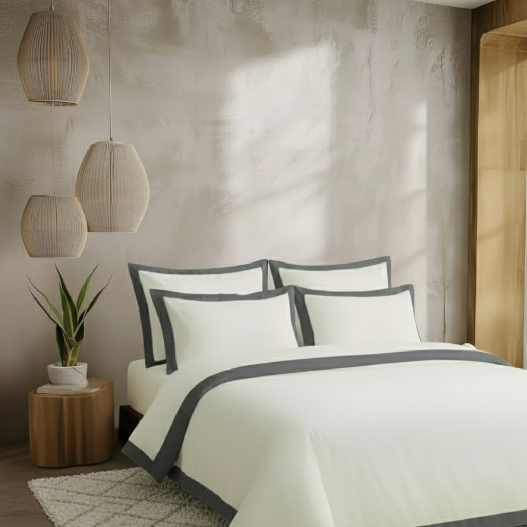 Egyptian Cotton - Border - Zen Classic Grey