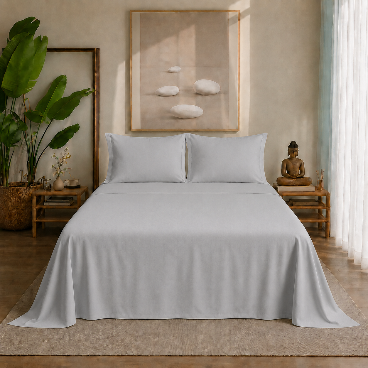 Eucalyptus Collection - Sterling Silver | Bedsheet with Pillowcases
