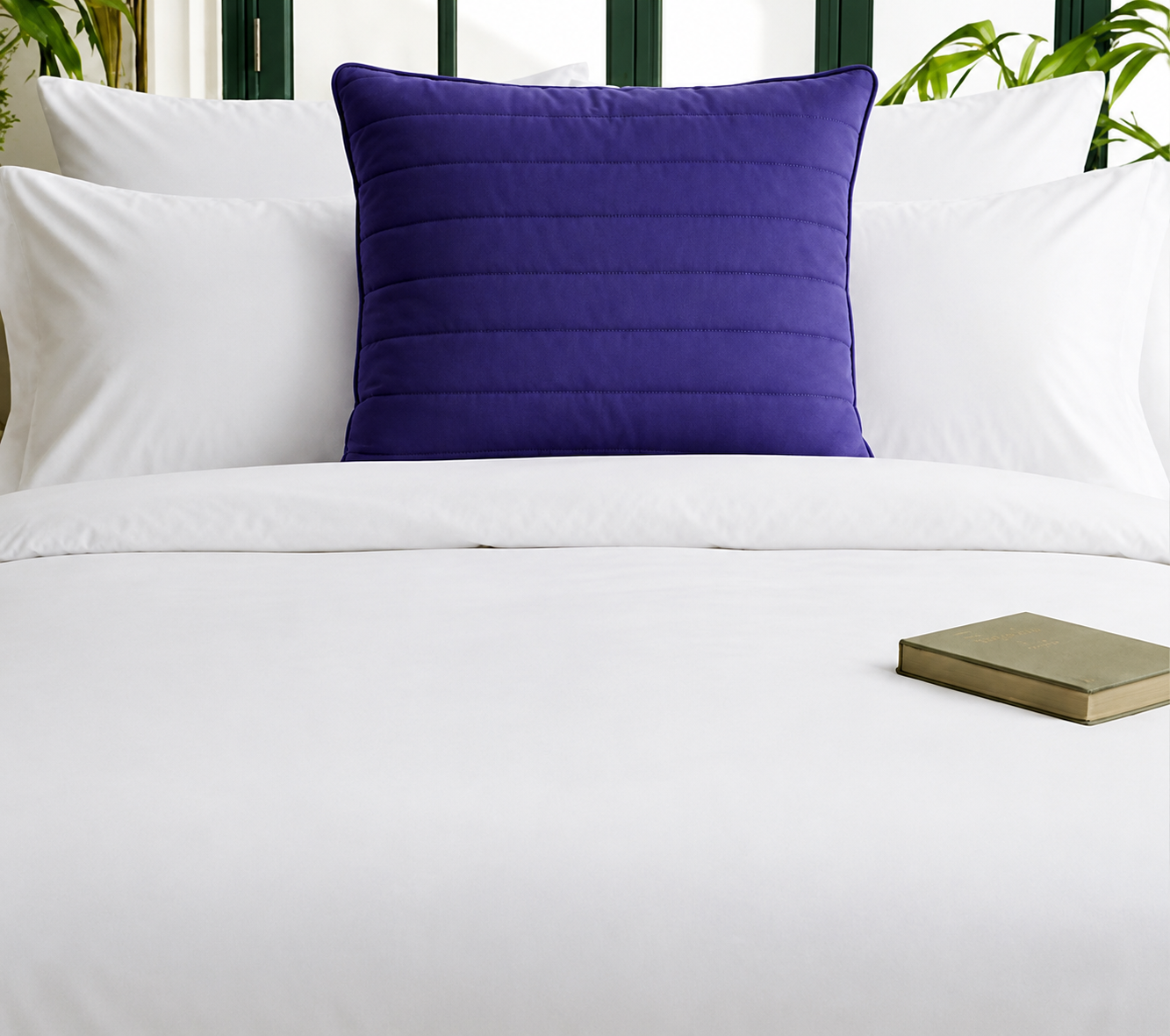 Indigo Grid Cushion Cover
